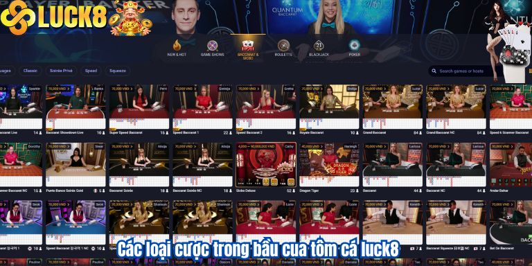 Các loại cược trong bầu cua tôm cá luck8