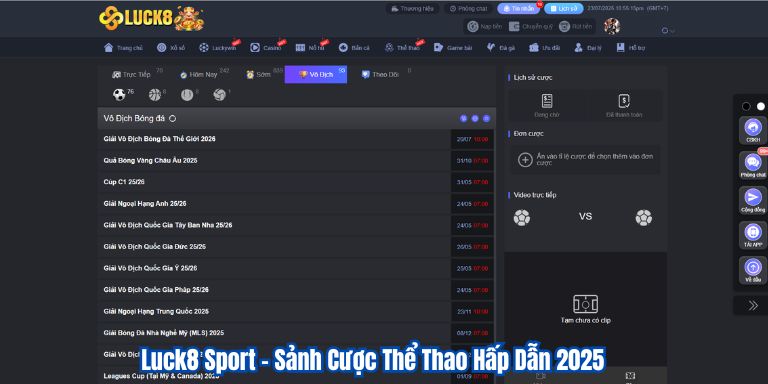 Luck8 Sport – Sảnh Cược Thể Thao Hấp Dẫn 2025 3 Luck8 Sport – Sảnh Cược Thể Thao Hấp Dẫn 2025