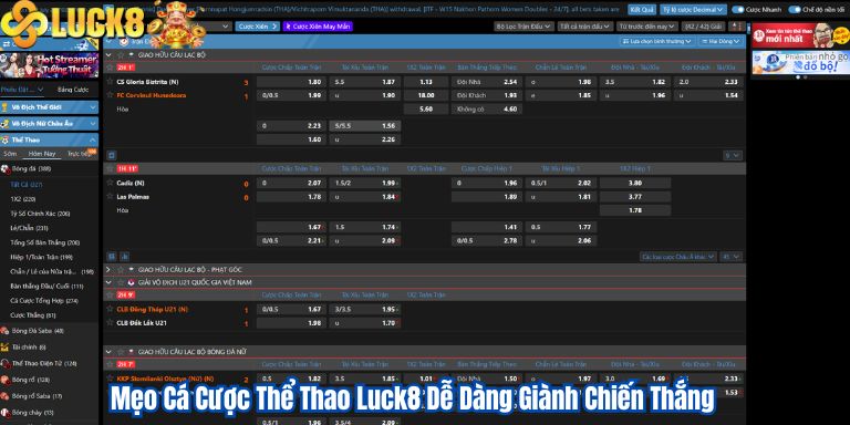 Mẹo Cá Cược Thể Thao Luck8 Dễ Dàng Giành Chiến Thắng 2 Mẹo Cá Cược Thể Thao Luck8 Dễ Dàng Giành Chiến Thắng