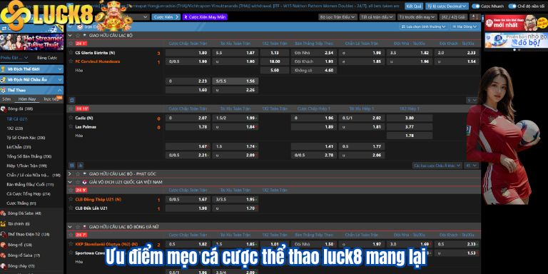 Ưu điểm mẹo cá cược thể thao luck8 mang lại